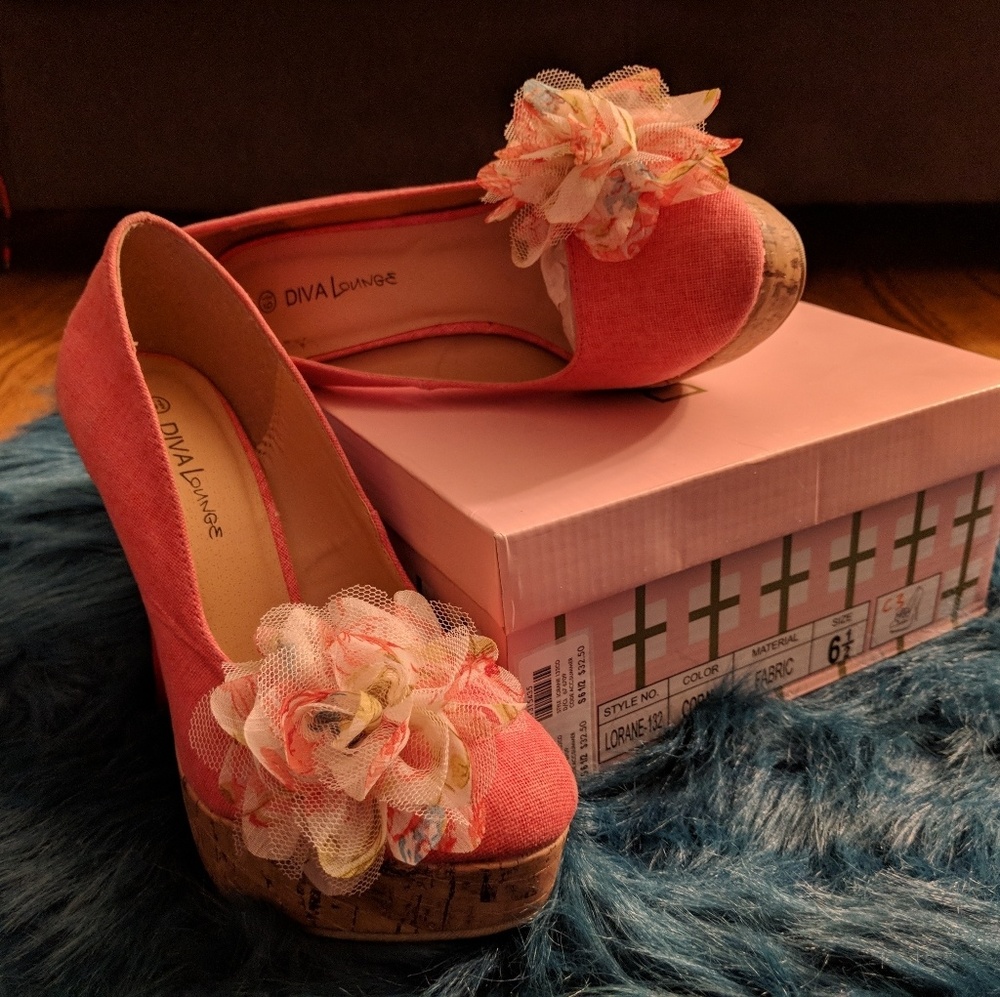 Coral Stilettos Sz 6.5